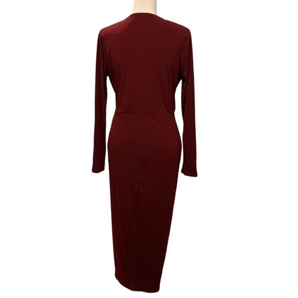 CQbyCQ Burgandy Long Sleeve Dress - Picture 4 of 6